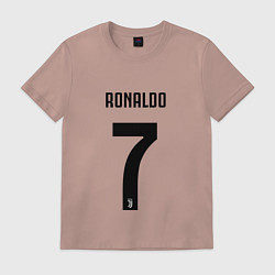 Футболка хлопковая мужская RONALDO 7, цвет: пыльно-розовый