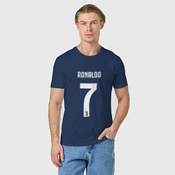 Футболка хлопковая мужская RONALDO 7, цвет: тёмно-синий — фото 2