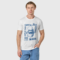 Футболка хлопковая мужская Marx: Capital, цвет: белый — фото 2