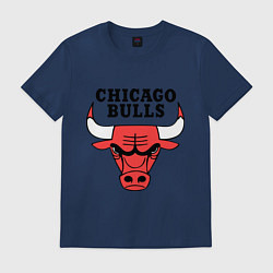 Футболка хлопковая мужская Chicago Bulls, цвет: тёмно-синий