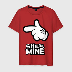 Футболка хлопковая мужская She's mine hand, цвет: красный