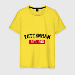 Футболка хлопковая мужская FC Tottenham Est. 1882, цвет: желтый