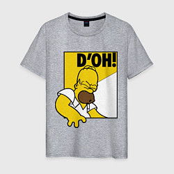 Футболка хлопковая мужская Homer D'OH!, цвет: меланж