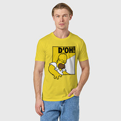Футболка хлопковая мужская Homer D'OH!, цвет: желтый — фото 2