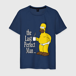 Футболка хлопковая мужская The Last Perfect Man, цвет: тёмно-синий
