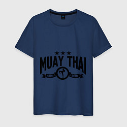 Футболка хлопковая мужская Muay thai boxing, цвет: тёмно-синий