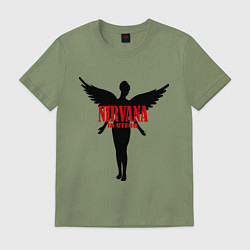 Футболка хлопковая мужская Nirvana: In Utero, цвет: авокадо