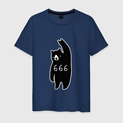 Футболка хлопковая мужская Bad Bear: 666 Rock, цвет: тёмно-синий
