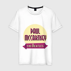 Футболка хлопковая мужская Paul McCartney: The Beatles, цвет: белый