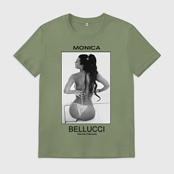 Футболка хлопковая мужская Monica Bellucci: Donna Famosa, цвет: авокадо