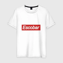 Футболка хлопковая мужская Escobar Supreme, цвет: белый