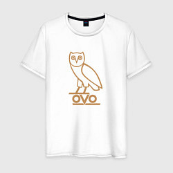 Футболка хлопковая мужская OVO Owl, цвет: белый