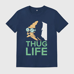 Футболка хлопковая мужская Zoidberg: Thug Life, цвет: тёмно-синий