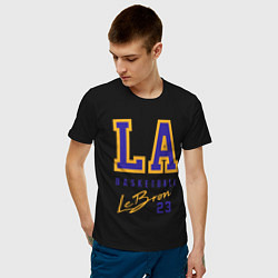 Футболка хлопковая мужская Lebron 23: Los Angeles, цвет: черный — фото 2