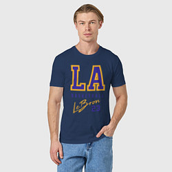 Футболка хлопковая мужская Lebron 23: Los Angeles, цвет: тёмно-синий — фото 2