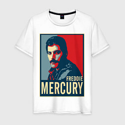 Футболка хлопковая мужская Freddie Mercury, цвет: белый
