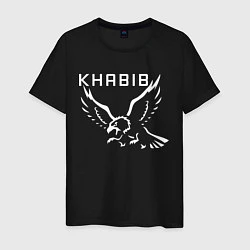 Футболка хлопковая мужская Khabib Eagle, цвет: черный