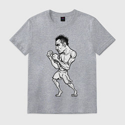 Футболка хлопковая мужская Tony Ferguson art, цвет: меланж