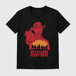 Футболка хлопковая мужская Red Dead Redemption 2, цвет: черный