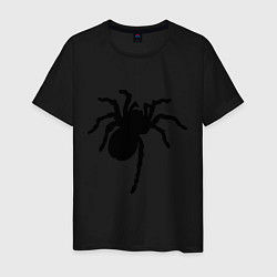 Футболка хлопковая мужская Черный паук, цвет: черный