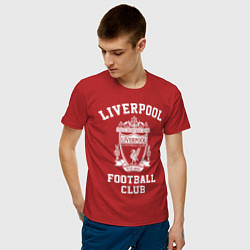 Футболка хлопковая мужская Liverpool: Football Club, цвет: красный — фото 2