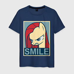 Футболка хлопковая мужская MLP: Smile, цвет: тёмно-синий