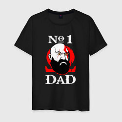 Футболка хлопковая мужская Dad Kratos цвета черный — фото 1