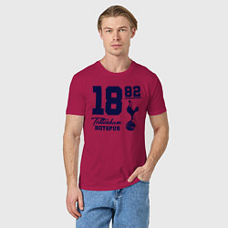 Футболка хлопковая мужская FC Tottenham 1882, цвет: маджента — фото 2