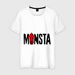 Футболка хлопковая мужская Monsta, цвет: белый