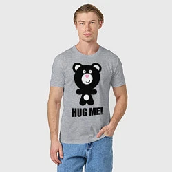 Футболка хлопковая мужская Hug me, цвет: меланж — фото 2