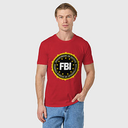 Футболка хлопковая мужская FBI Departament, цвет: красный — фото 2