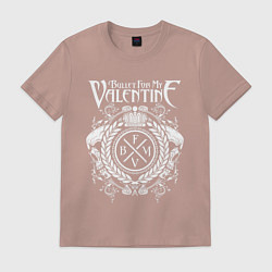 Футболка хлопковая мужская Bullet For My Valentine, цвет: пыльно-розовый