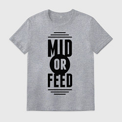 Футболка хлопковая мужская Mid or feed, цвет: меланж