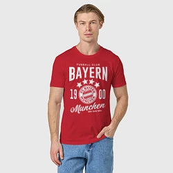Футболка хлопковая мужская Bayern Munchen 1900, цвет: красный — фото 2