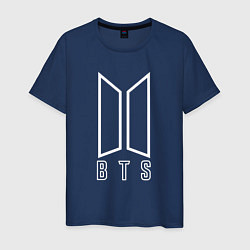 Футболка хлопковая мужская BTS LineWork, цвет: тёмно-синий
