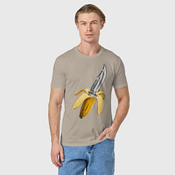 Футболка хлопковая мужская Banana Knife, цвет: миндальный — фото 2
