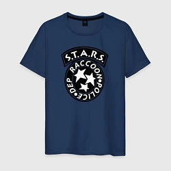 Футболка хлопковая мужская STARS RACCOON CITY, цвет: тёмно-синий