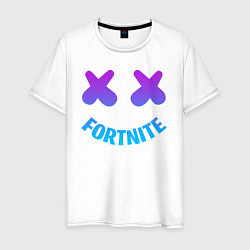 Футболка хлопковая мужская FORTNITE x MARSHMELLO, цвет: белый