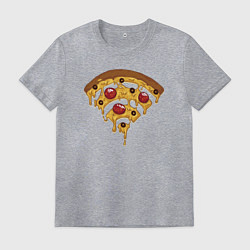Футболка хлопковая мужская Wi-Fi Pizza, цвет: меланж
