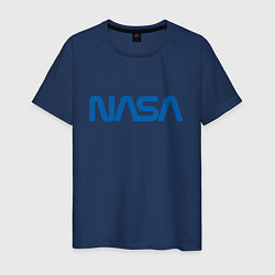 Футболка хлопковая мужская NASA, цвет: тёмно-синий