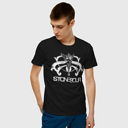 Футболка хлопковая мужская Stone Sour, цвет: черный — фото 2