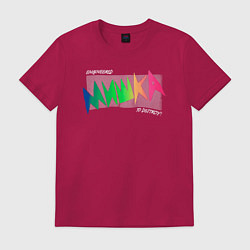 Футболка хлопковая мужская Mishka NYC x Tessa Violet, цвет: маджента