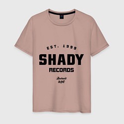 Футболка хлопковая мужская Shady records, цвет: пыльно-розовый