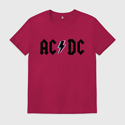 Футболка хлопковая мужская AC/DC, цвет: маджента