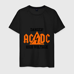 Футболка хлопковая мужская AC/DC: High Voltage, цвет: черный