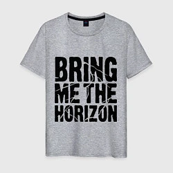 Футболка хлопковая мужская Bring me the horizon, цвет: меланж