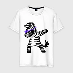 Футболка хлопковая мужская Zebra DAB, цвет: белый