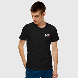 Футболка хлопковая мужская Mass Effect N7 цвета черный — фото 2