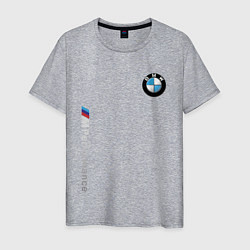 Футболка хлопковая мужская BMW M PREFORMANCE, цвет: меланж