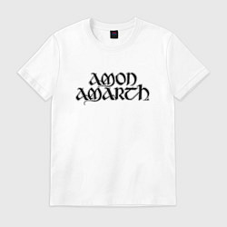 Футболка хлопковая мужская Amon Amarth, цвет: белый